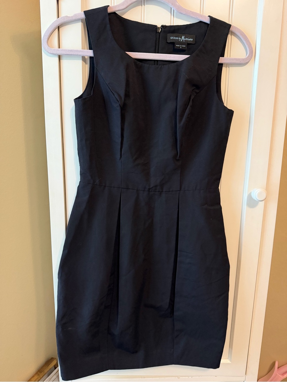 GUESS by Marciano Black Pleated Fit & Flare Mini Dress – Size 0